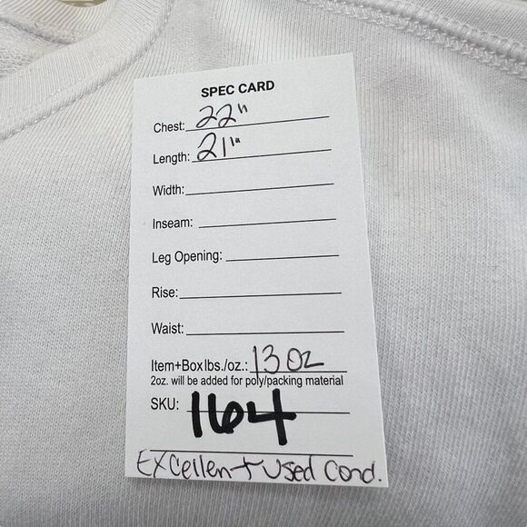 Polo Ralph Lauren French Terry Raised Logo Crewneck Sweatshirt White Size M - Picture 8 of 8